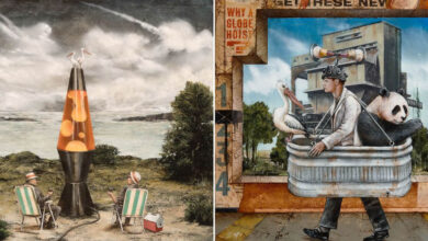 Tyson Grumm: O pintor americano que transforma sonhos estranhos em arte surrealista (20 fotos) 38