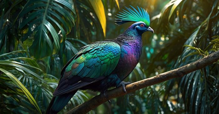 Pombo-Nicobar (Caloenas nicobarica): O arco-íris que voa