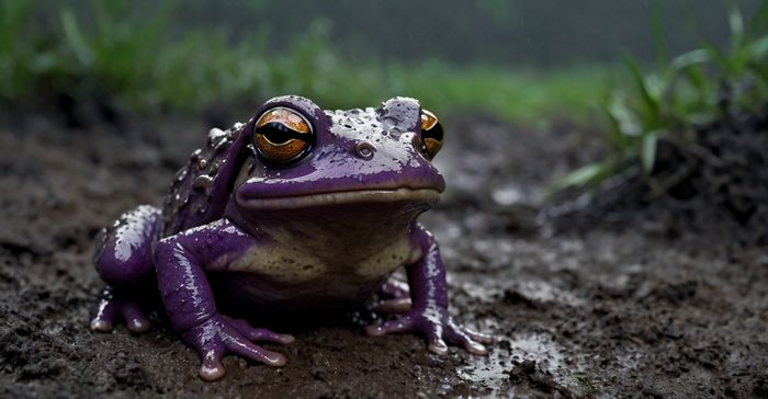 5. Rã-pintada-de-roxo (Nasikabatrachus sahyadrensis): O batráquio misterioso da Índia