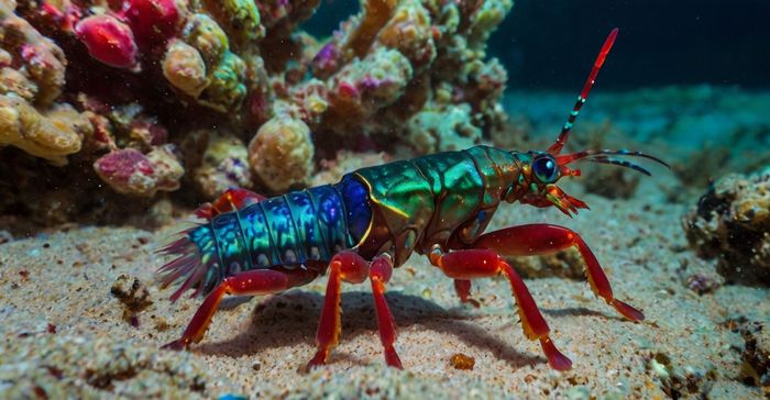 Camarão-mantis-pavão (Odontodactylus scyllarus): O soco colorido da natureza