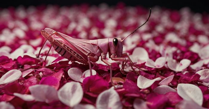 Gafanhoto Rosa (Schistocerca americana - forma rara)