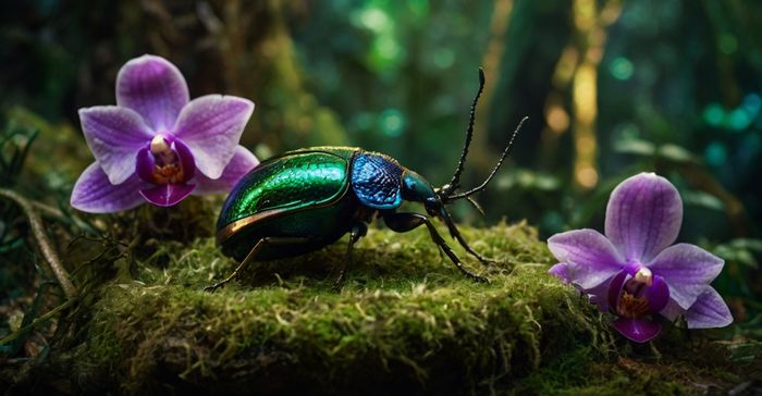 Escaravelho-pavão (Sagra buqueti)