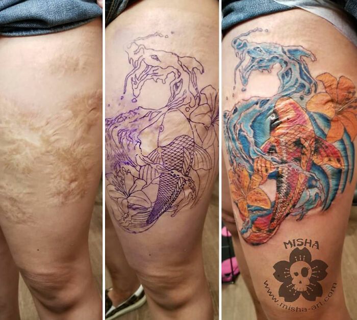A tatuadora que transforma arrependimentos em arte e cicatrizes em confiança (40 fotos) 32
