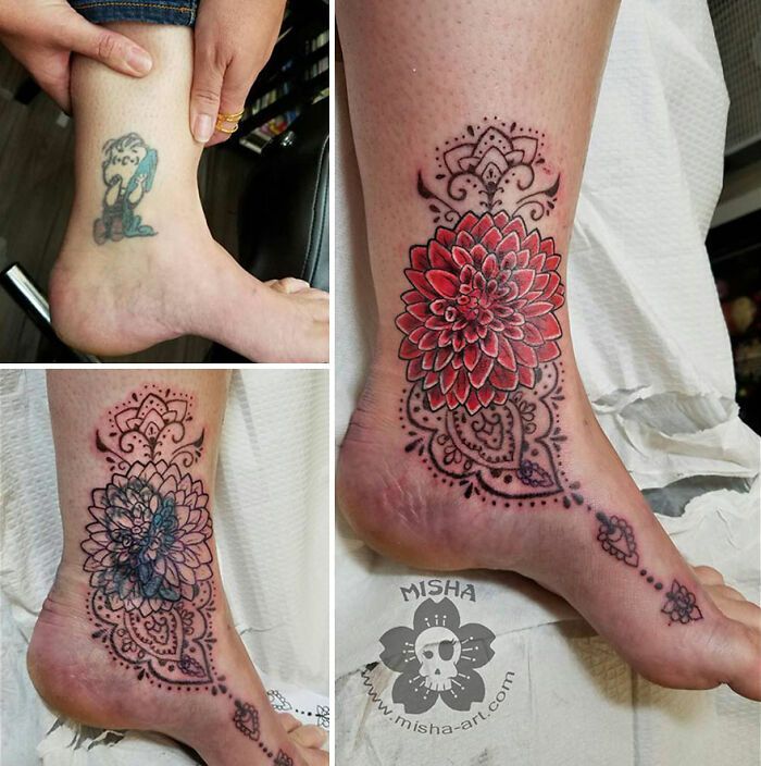 A tatuadora que transforma arrependimentos em arte e cicatrizes em confiança (40 fotos) 33