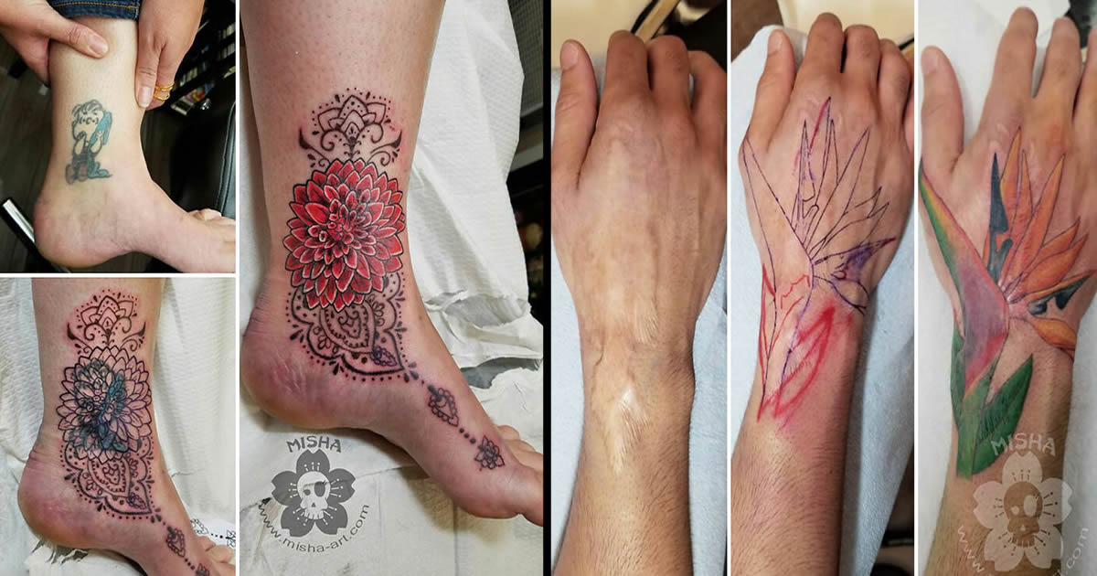 A tatuadora que transforma arrependimentos em arte e cicatrizes em confiança (40 fotos)