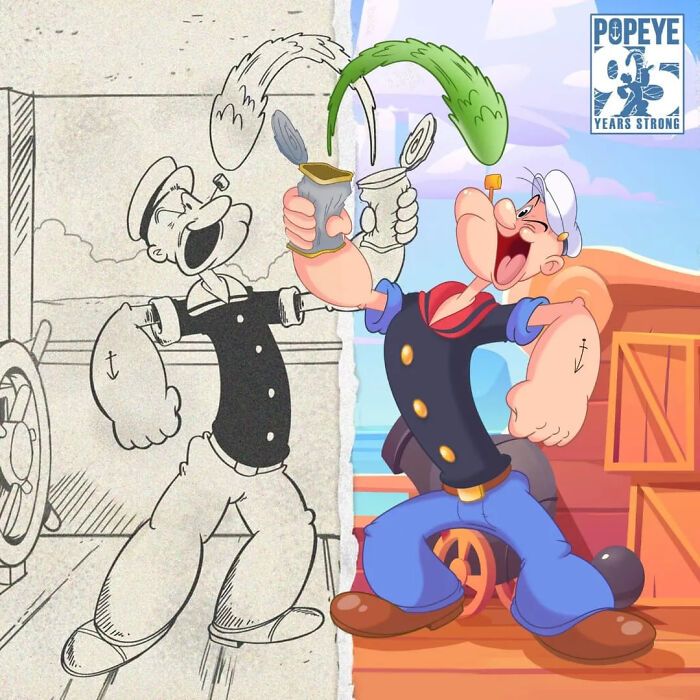 Como famosos personagens evoluíram com o tempo: Uma viagem pela nostalgia em versão cartoon (24 fotos) 11