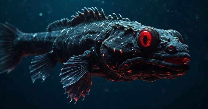 Peixe-dragão preto (Idiacanthus atlanticus) Peixe-dragão preto (Idiacanthus atlanticus)