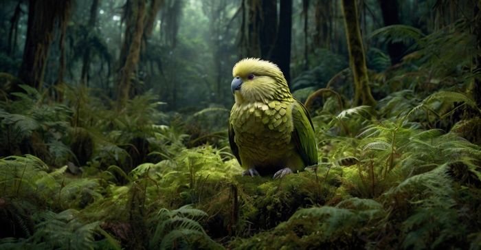 Kakapo — O Papagaio que Não Voa (Nova Zelândia)