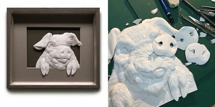Calvin Nicholls: o artista que transforma papel em esculturas de vida selvagem (34 fotos) 7