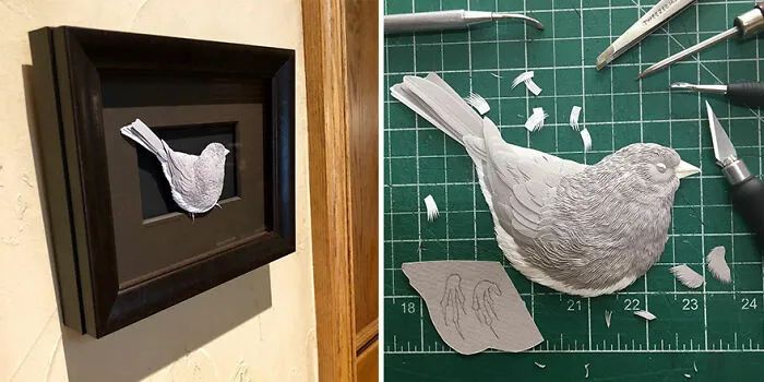 Calvin Nicholls: o artista que transforma papel em esculturas de vida selvagem (34 fotos) 12