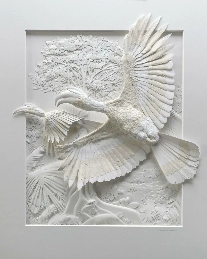Calvin Nicholls: o artista que transforma papel em esculturas de vida selvagem (34 fotos) 31