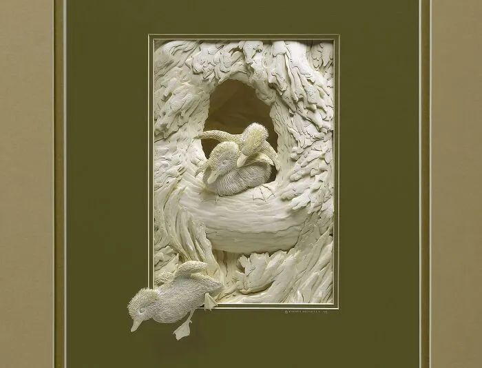 Calvin Nicholls: o artista que transforma papel em esculturas de vida selvagem (34 fotos) 32