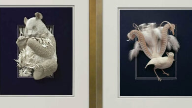 Calvin Nicholls: o artista que transforma papel em esculturas de vida selvagem (34 fotos) 23