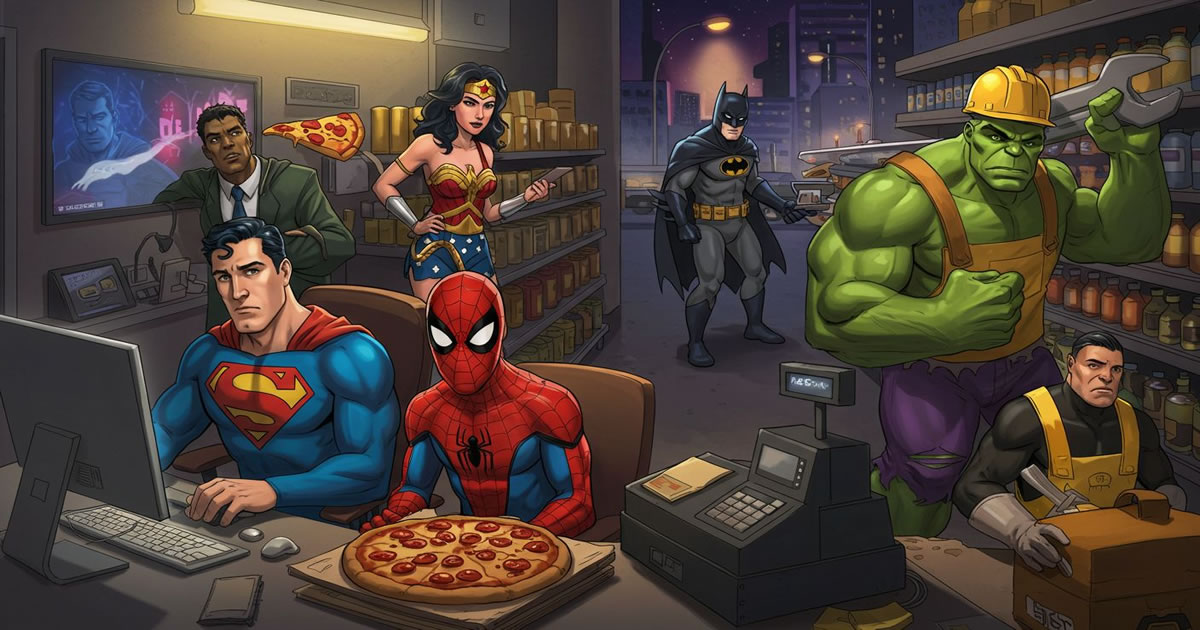 E se os super-heróis tivessem empregos normais? (Lista que ninguém pediu, mas todo mundo vai rir)
