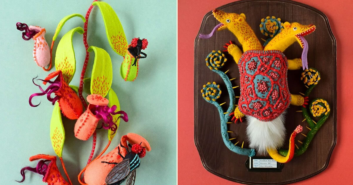 Hiné Mizushima: esculturas de feltro que misturam fofura e estranheza (35 fotos)