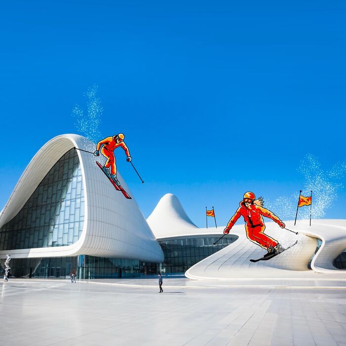 Robin Yayla: quando ilustrações transformam ruas e prédios em cenários de pura imaginação (29 fotos) 1