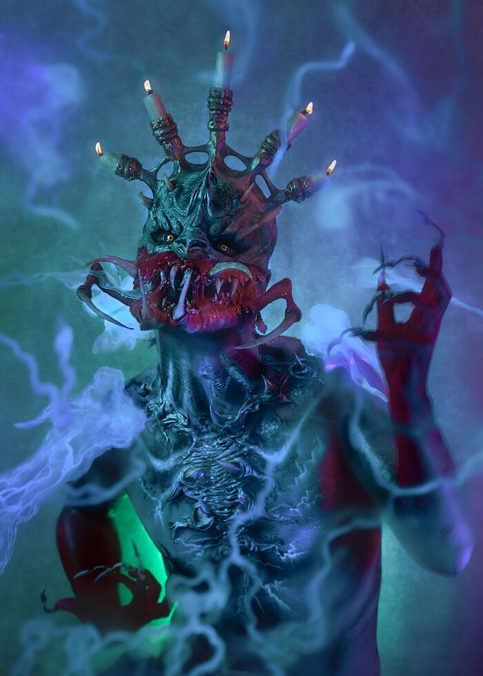 A maquiadora holandesa que transforma amigos em criaturas incríveis de Halloween (21 fotos) 3