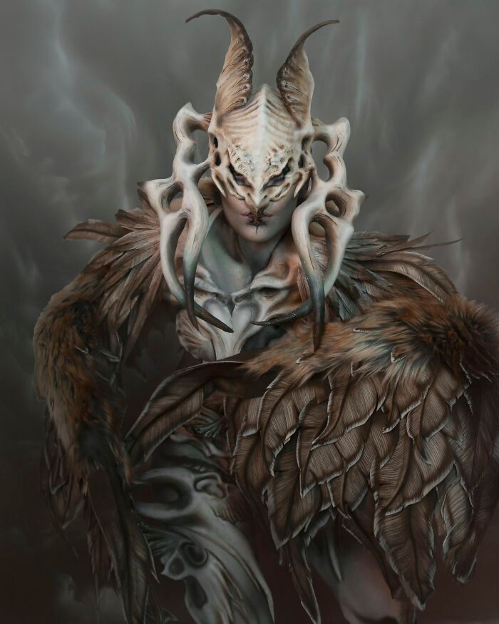 A maquiadora holandesa que transforma amigos em criaturas incríveis de Halloween (21 fotos) 4