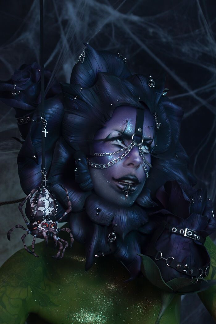 A maquiadora holandesa que transforma amigos em criaturas incríveis de Halloween (21 fotos) 7