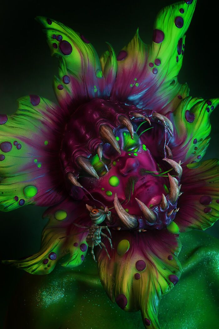 A maquiadora holandesa que transforma amigos em criaturas incríveis de Halloween (21 fotos) 10