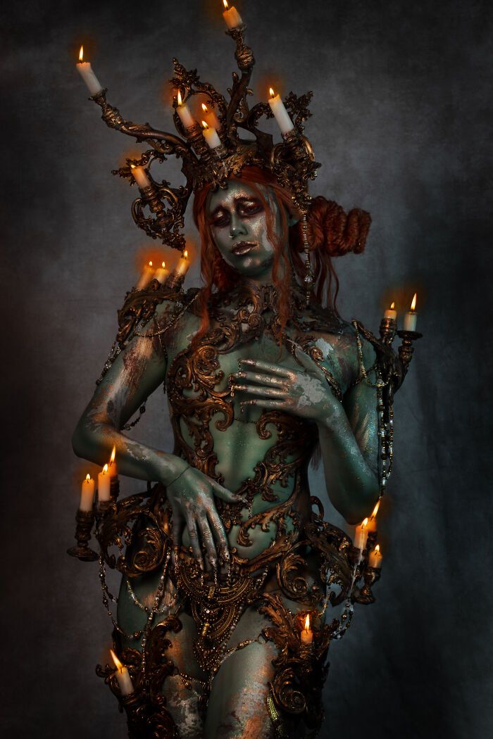 A maquiadora holandesa que transforma amigos em criaturas incríveis de Halloween (21 fotos) 11