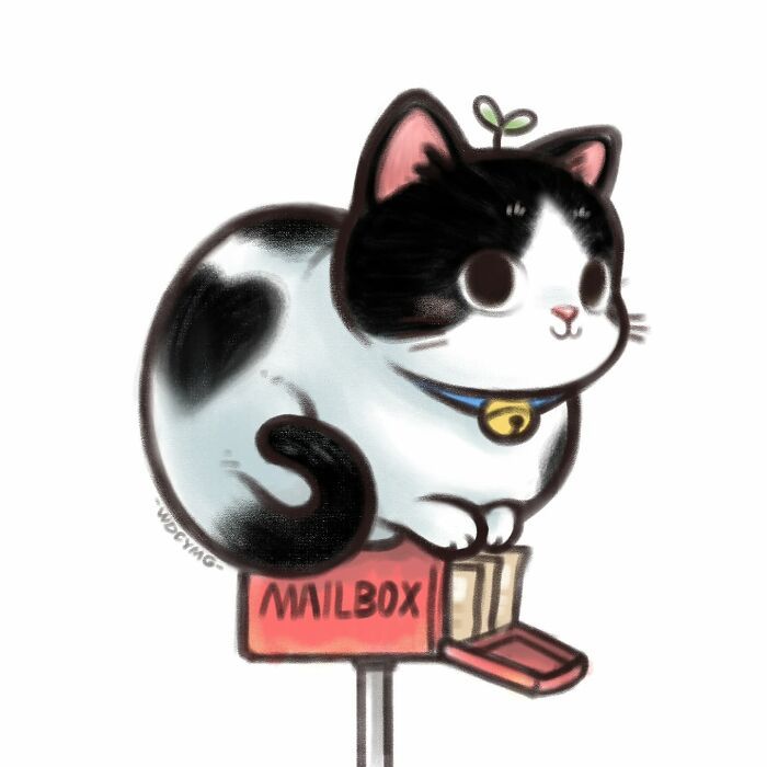 As ilustrações mais fofas da internet: artista chinesa transforma seu gato em pura terapia visual (30 fotos) 7