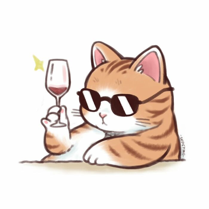 As ilustrações mais fofas da internet: artista chinesa transforma seu gato em pura terapia visual (30 fotos) 11