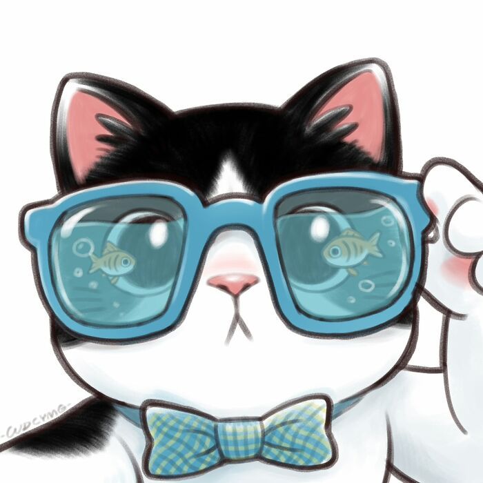 As ilustrações mais fofas da internet: artista chinesa transforma seu gato em pura terapia visual (30 fotos) 24