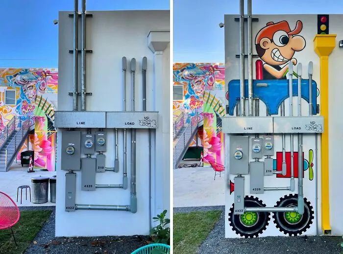 O artista que vê monstros no bueiro: A criatividade surpreendente de Tom Bob nas ruas (25 fotos) 4