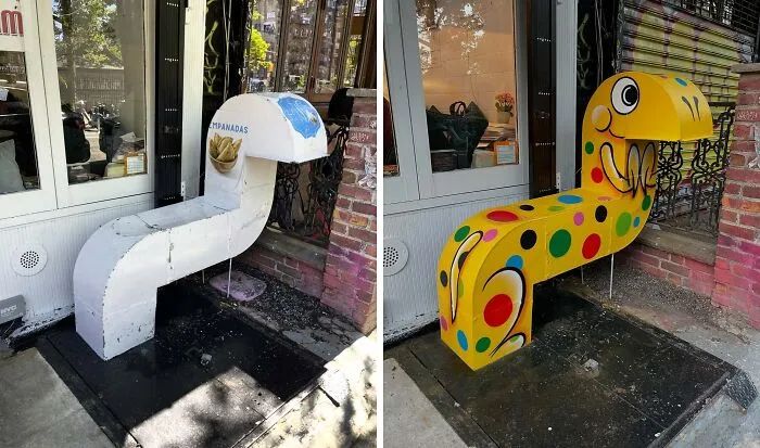 O artista que vê monstros no bueiro: A criatividade surpreendente de Tom Bob nas ruas (25 fotos) 15