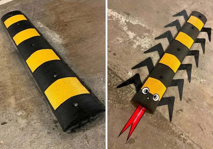 O artista que vê monstros no bueiro: A criatividade surpreendente de Tom Bob nas ruas (25 fotos) 21