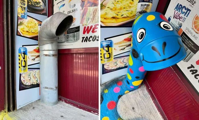 O artista que vê monstros no bueiro: A criatividade surpreendente de Tom Bob nas ruas (25 fotos) 22
