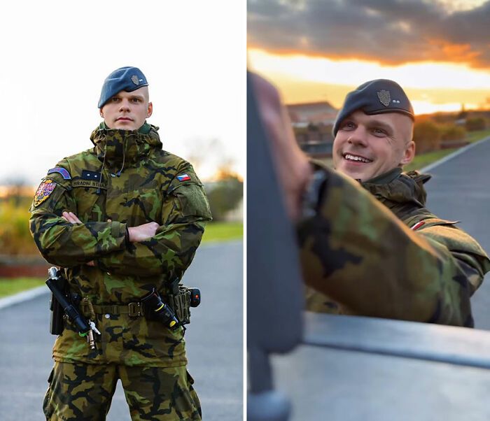 O fotógrafo que transforma estranhos em sorrisos: o ucraniano que revela o lado humano por trás das fardas (42 fotos) 11