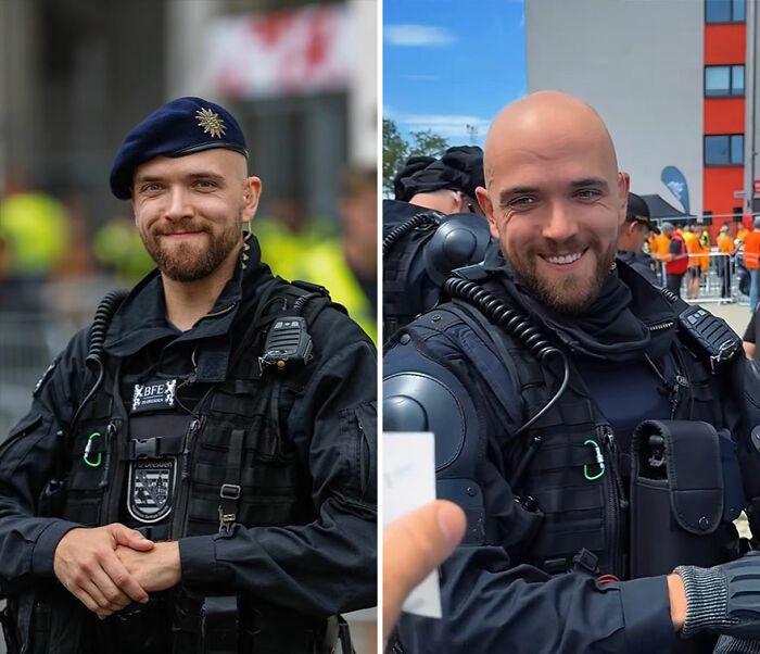 O fotógrafo que transforma estranhos em sorrisos: o ucraniano que revela o lado humano por trás das fardas (42 fotos) 19