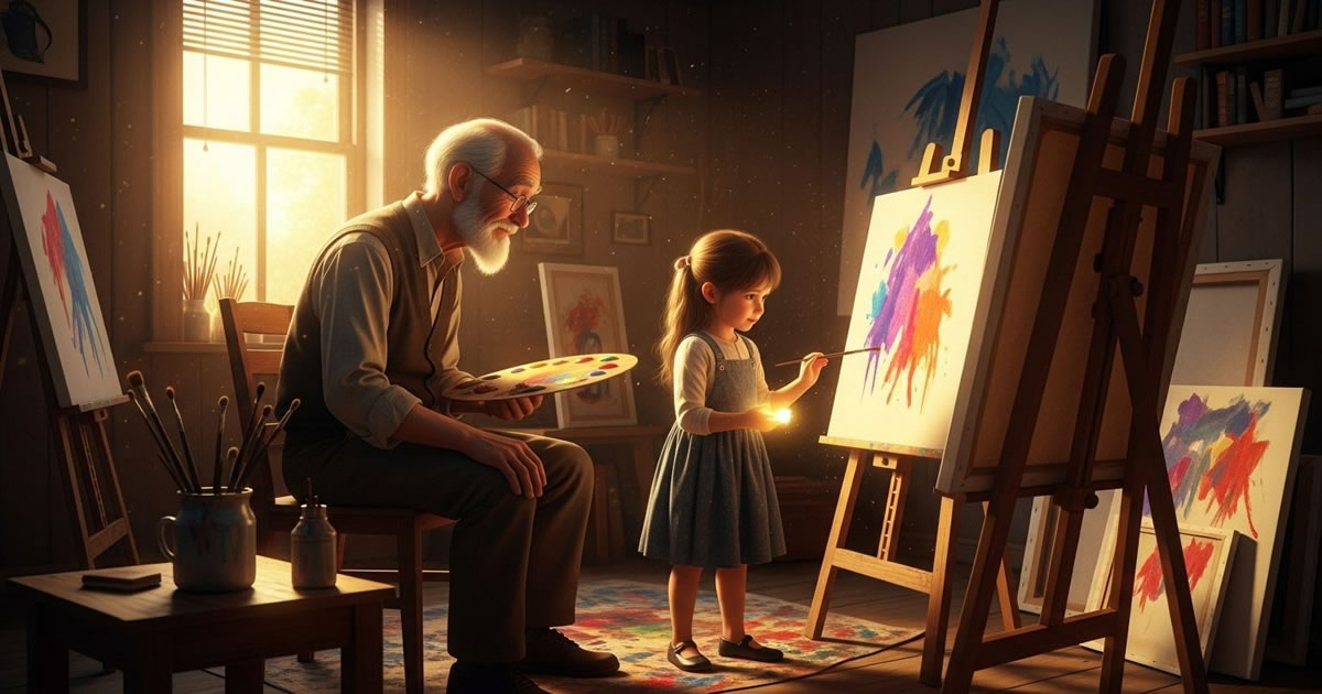 A menina que pintava com o coração