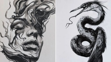 Entre o belo e o sombrio: A artista que transforma o medo em arte hipnotizante (34 fotos) 30