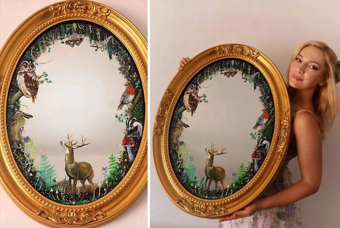 Espelhos encantados: A artista romena que transforma reflexos em obras de fantasia (14 fotos) 10