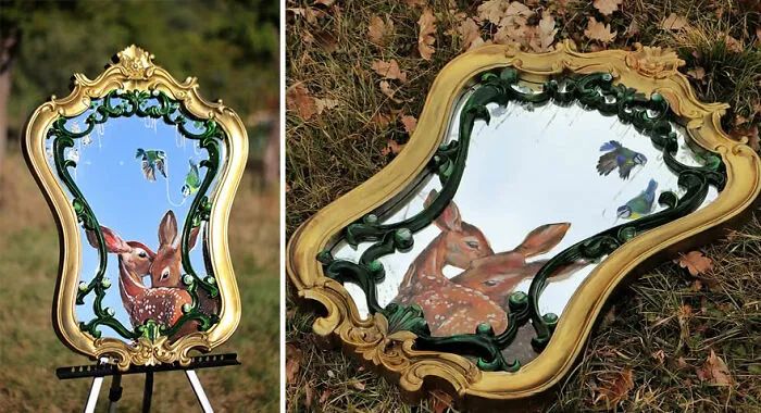 Espelhos encantados: A artista romena que transforma reflexos em obras de fantasia (14 fotos) 12