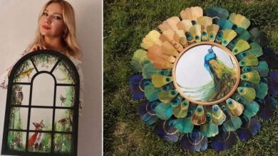 Espelhos encantados: A artista romena que transforma reflexos em obras de fantasia (14 fotos) 10