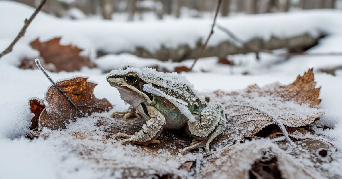 A rã que congela por dentro e volta à vida