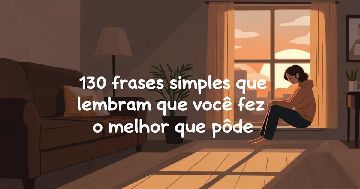 130 frases simples que lembram que você fez o melhor que pôde