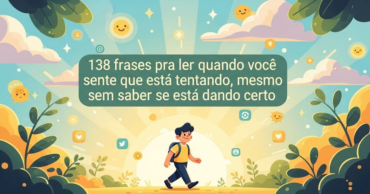 138 frases pra ler quando você sente que está tentando, mesmo sem saber se está dando certo