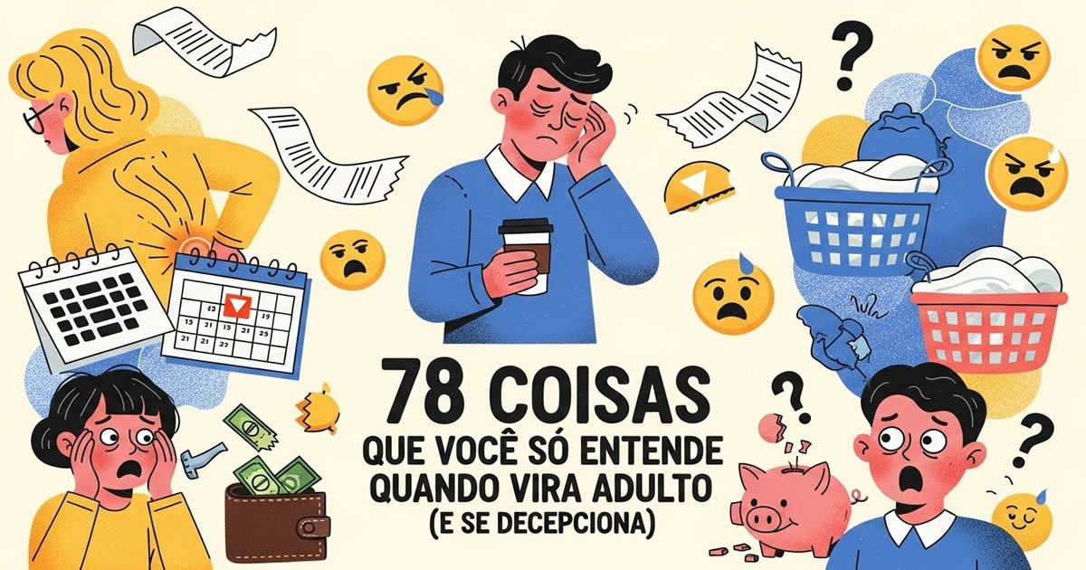 78 coisas que você só entende quando vira adulto (e se decepciona)