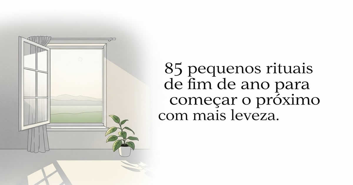 85 pequenos rituais de fim de ano que ajudam a começar o próximo com mais leveza