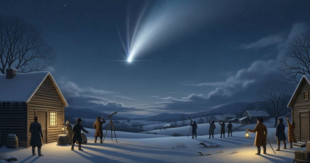 Quando um cometa iluminou o céu exatamente no dia 25