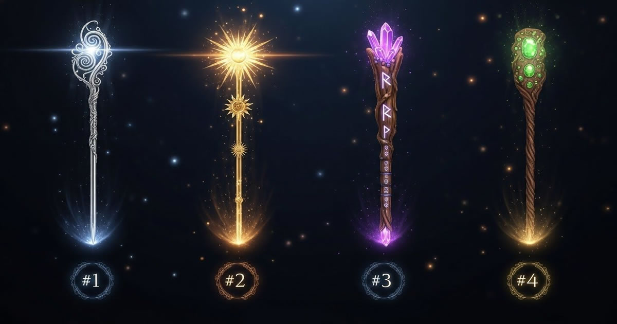Teste espiritual: Descubra o segredo da sua alma. Qual varinha mágica você escolhe?