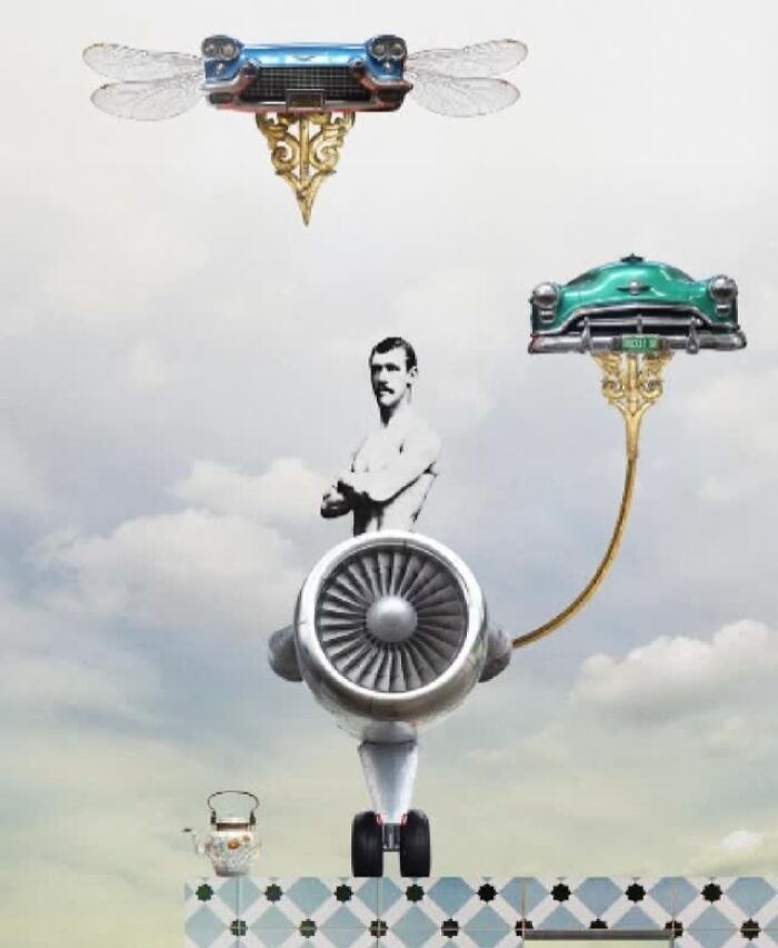 Artista transforma arquitetura e retratos antigos em colagens que parecem pinturas da alma (37 fotos) 2