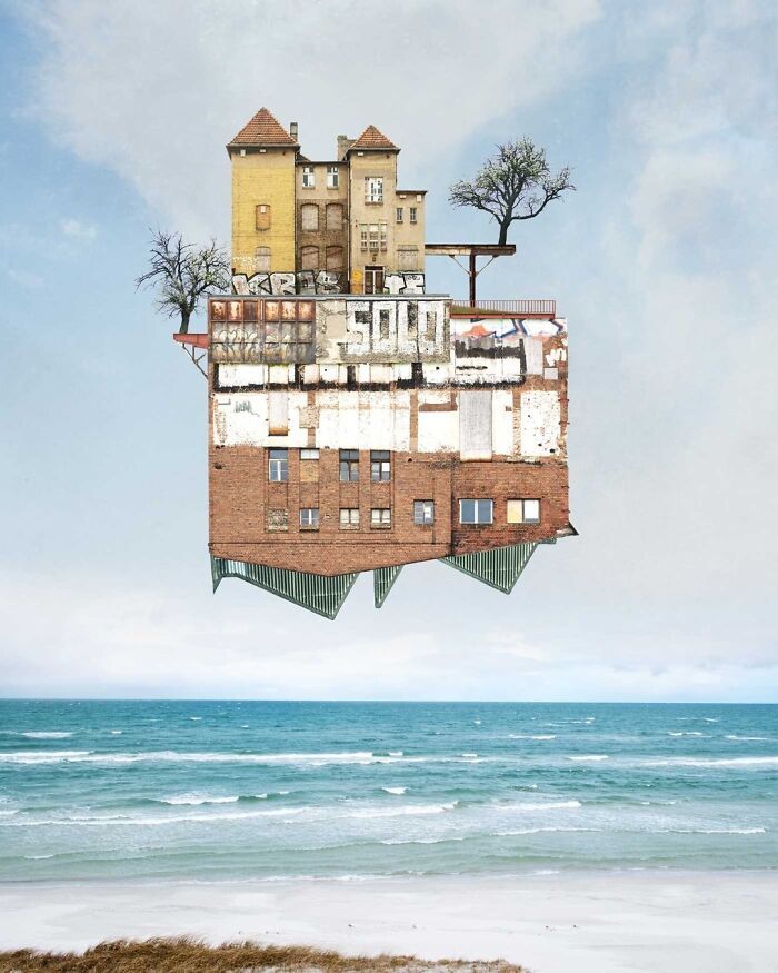 Artista transforma arquitetura e retratos antigos em colagens que parecem pinturas da alma (37 fotos) 14
