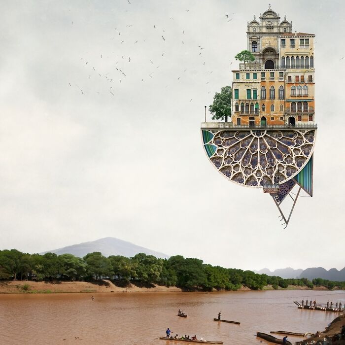 Artista transforma arquitetura e retratos antigos em colagens que parecem pinturas da alma (37 fotos) 18
