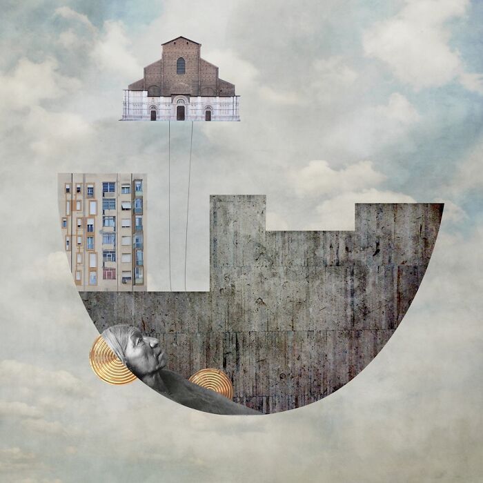 Artista transforma arquitetura e retratos antigos em colagens que parecem pinturas da alma (37 fotos) 23